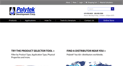 Desktop Screenshot of polytek.com