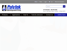 Tablet Screenshot of polytek.com